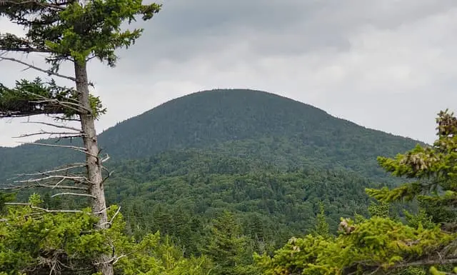 Round Top in the Sutton mountains seen from the Abenaki rock near Lake Mohawk.